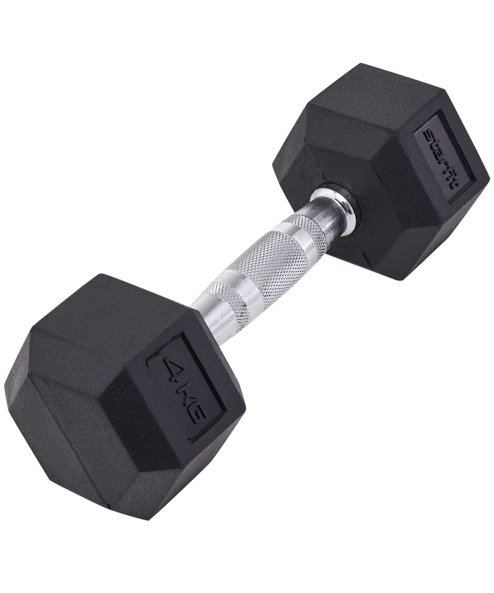 Гантель гексагональная DB-301 4 кг, обрезиненная, черный