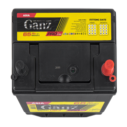 Аккумулятор GANZ PRO-Line JIS 65 А/ч обратный R+ 230x173x220 D23 EN 590 А