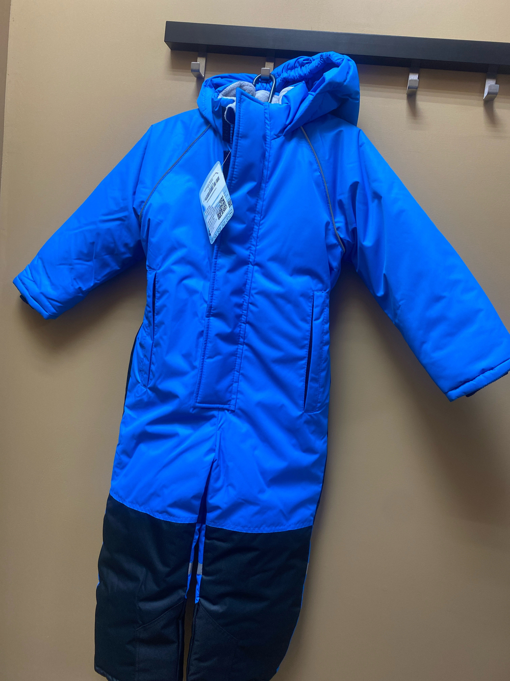 Комбинезон зимний "Космос"ярко-голубой цвет, размер на рост 110 см