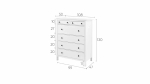 Комод с 6 ящиками - аналог IKEA HEMNES / ХЕМНЭС/ ХЕМНЕС / КЫМОР / ИКЕА 108х131х50 см, белый