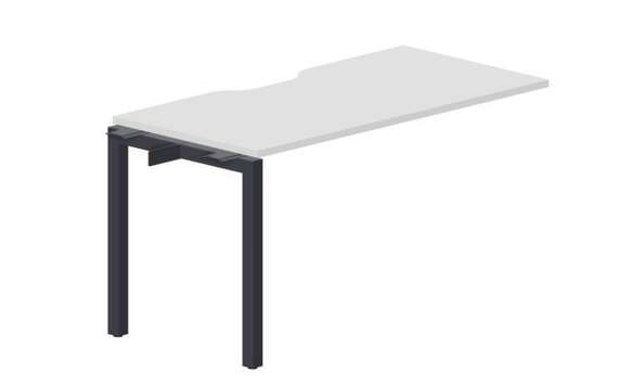 стол Polo 1380х680х750мм (с эргономичным вырезом) - приставной элемент