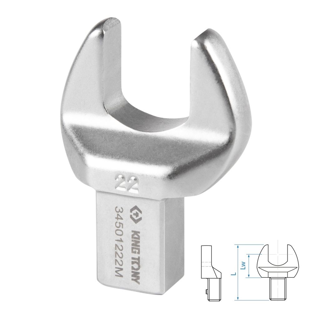 KING TONY (34501222M) Насадка рожковая серии "FIT", 22 мм, 14х18 мм