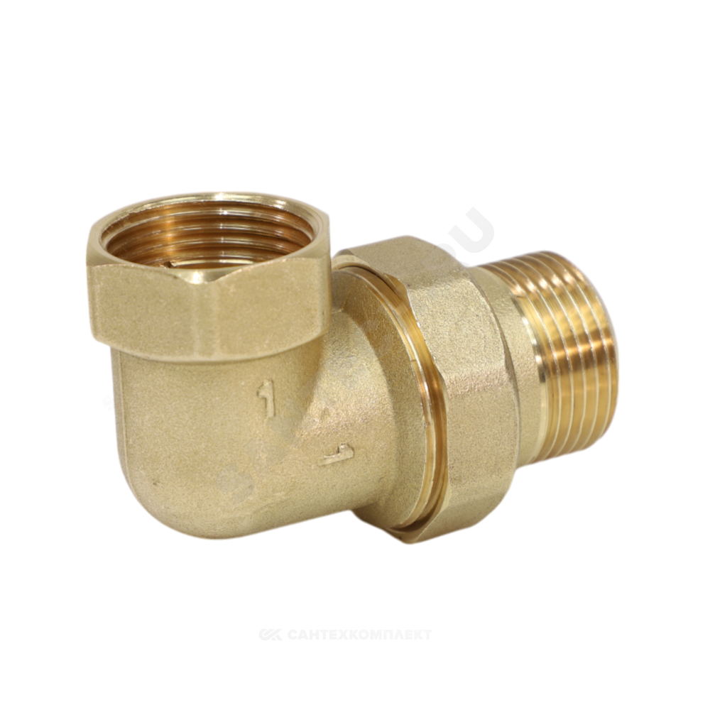 Соединитель латунь американка Ду 20 (3/4") угловой ВР/НР VALFEX VF.098.L.034