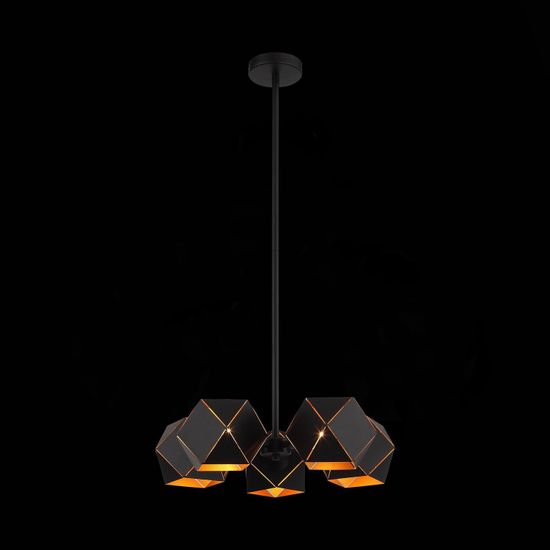 SL258.402.05 Люстра потолочная ST-Luce Черный/Черный, Золото E14 5*40W ENIGMA