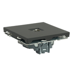 Розетка телевизионная 1-местная (механизм), STEKKER, 75 Ом, 5-862МГц, серия Эмили, RST00-5108-05, черный уголь, soft touch 49849