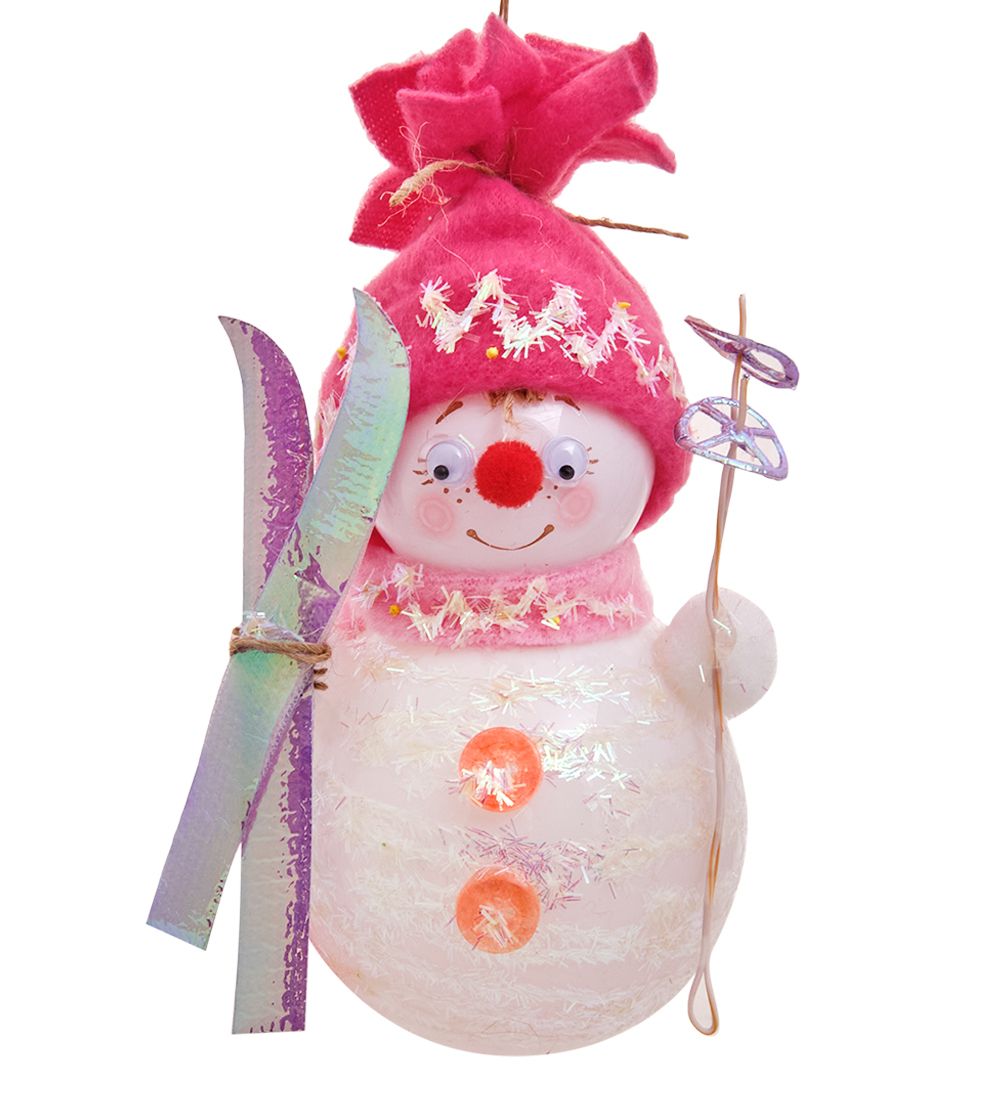 Элита НФ-780/5 Фигурка «Снеговик с лыжами» ёлочное украшение