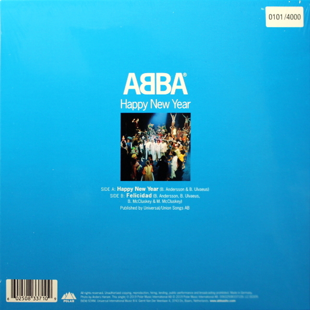 ABBA / Happy New Year (Clear Vinyl)(7" Vinyl Single)