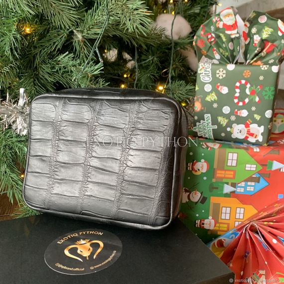 Борсетка из кожи крокодила BG-398