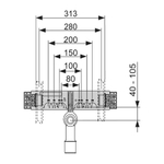 Монтажный комплект TECEprofil для раковины, для установки в профильную систему TECE, 9020033