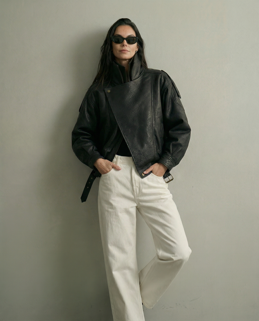 Кожаная куртка ARVELL (black)