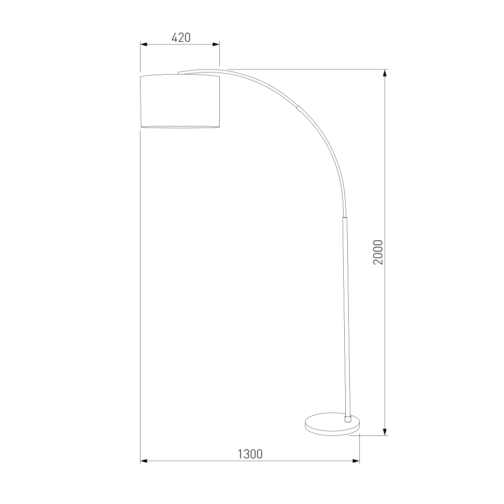 Напольный светильник с тканевым абажуром 16022 Zenith