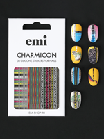 Charmicon 3D Silicone Stickers №206 Цветные полосы
