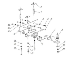 Фаркоп с элект. Smart, на Тагаз Tager FA 0661-E (с 2006 по 2013 г.в.) (паспорт и сертификат в комплекте) Бизон
