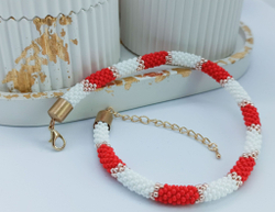 Уникальный чокер из бисера змейка by A.S.