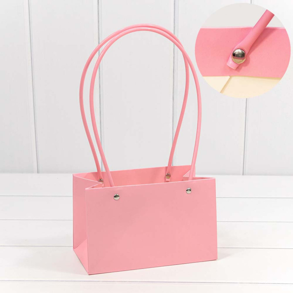 Пакет подарочный 19х12х10.5см Ваза для цветов (Зеленый)