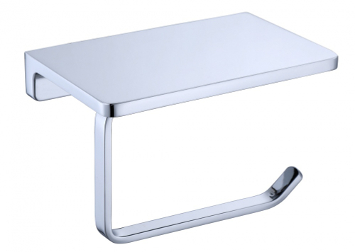 5010 Держатель для туалетной бумаги с полкой (ХРОМ) ViEiR  (20/1шт)