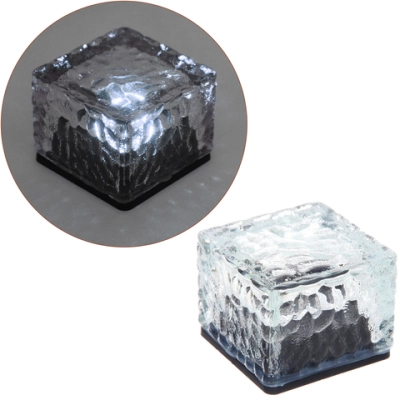 Фонарь садовый «Куб» 7*7*5,5 см, на солнечной батарее, Белый