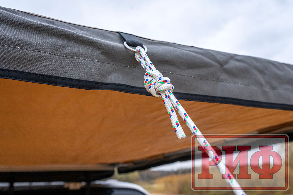 Маркиза автомобильная комбинированная (прямоугольная с веерной частью) 2,0х2,0 м (правая) РИФ