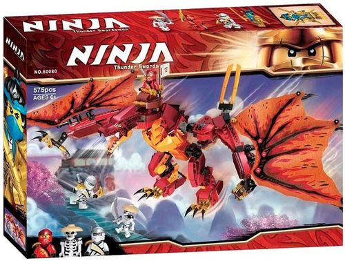 Конструктор Ниндзяго "Атака огненного дракона" 575 дет.