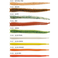 Силиконовая приманка Marukyu Isome L IS06 #Glow pearl sandworm