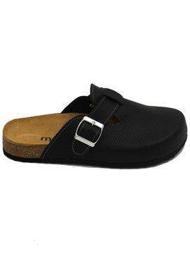 05 | "Maka" | Черные женские медицинские сабо натуральная кожа (перфорация)