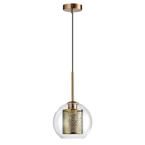 4939/1 PENDANT ODL22 401 античн.бронза/металл/прозрачный/стекло Подвес E27 1*40W CLOCKY