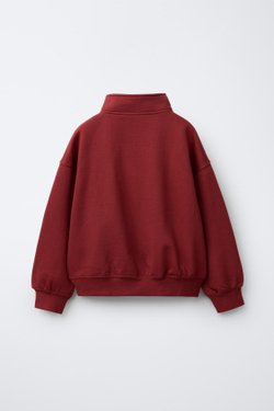 ZARA БАЗОВАЯ ТОЛСТОВКА НА МОЛНИИ, КРАСНЫЙ