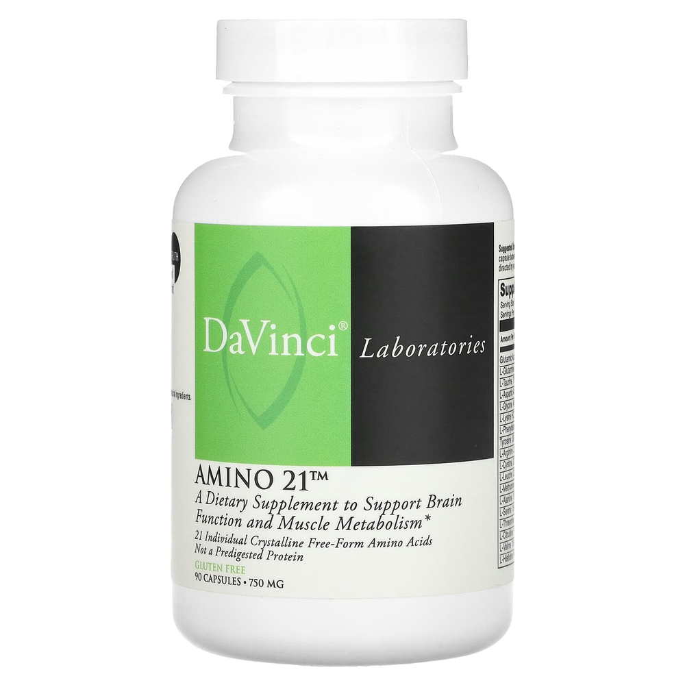 DaVinci Laboratories, Amino 21, 750 мг, 90 капсул