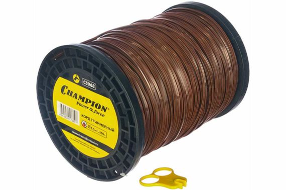Корд триммерный Champion Nylplus Square 3.0 мм х 236 м, C5068 (квадрат)