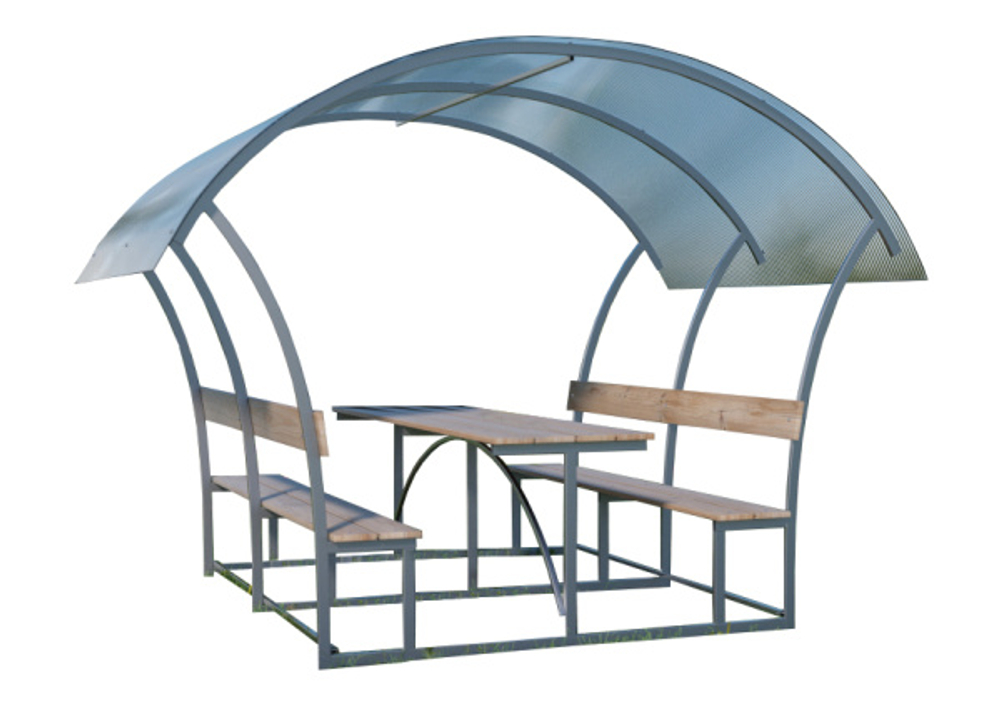 Каркас беседки Астра Агросфера (без СПК)+ доски+крепеж