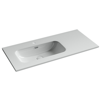 Раковина накладная мебельная CERAMICANOVA Element чаша слева с отверстием под смеситель 1010x465x180 мм цвет белый CN7003L