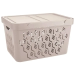 ЯЩИК С КРЫШКОЙ УНИВЕРСАЛЬНЫЙ DELUXE, 380х220 ММ, 18Л (Светло-бежевый)