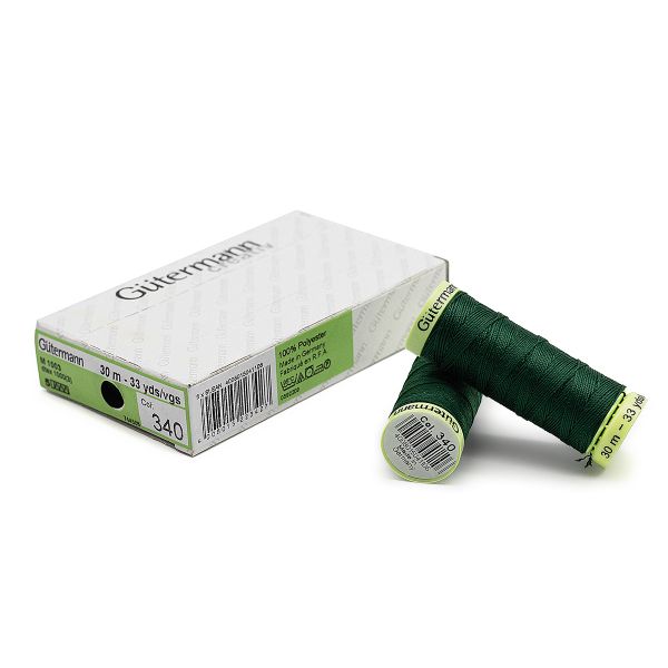 Нитки отделочные Gutermann Top Stitch 30 (30 метров), 5 кат. | 340 зеленый трилистник