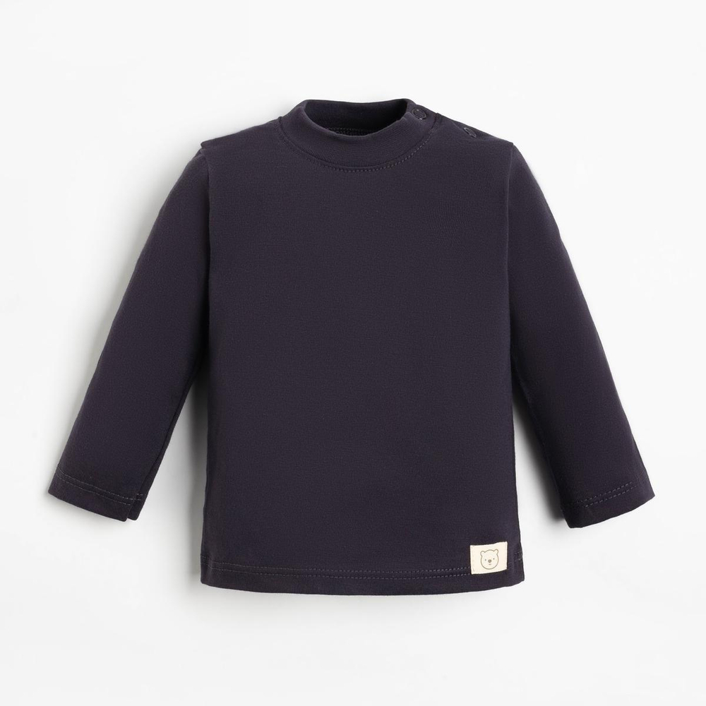 Лонгслив для мальчиков "Basic line" р. 68-74, т.серый. 9235612 (Крошка Я)