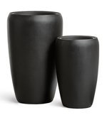 Кашпо TREEZ Effectory Black Stone Высокий округлый конус Антрацит в-51 см, д-32 см 41.33-12-22-091-BLCK-51