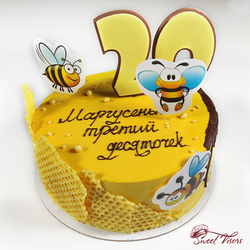 Декор торта Веселая пчела кондитерская Sweet Visors Сладкие Козырьки. Кондитер Светлана Дегтерева. Домашние торты на заказ в СПБ. Мы создаем сладкие истории на любой вкус на день рождения, юбилей, свадьбу. Торты для мальчиков и мужчин, для девушек и девочек. Вы можете заказать десерты ручной работы.