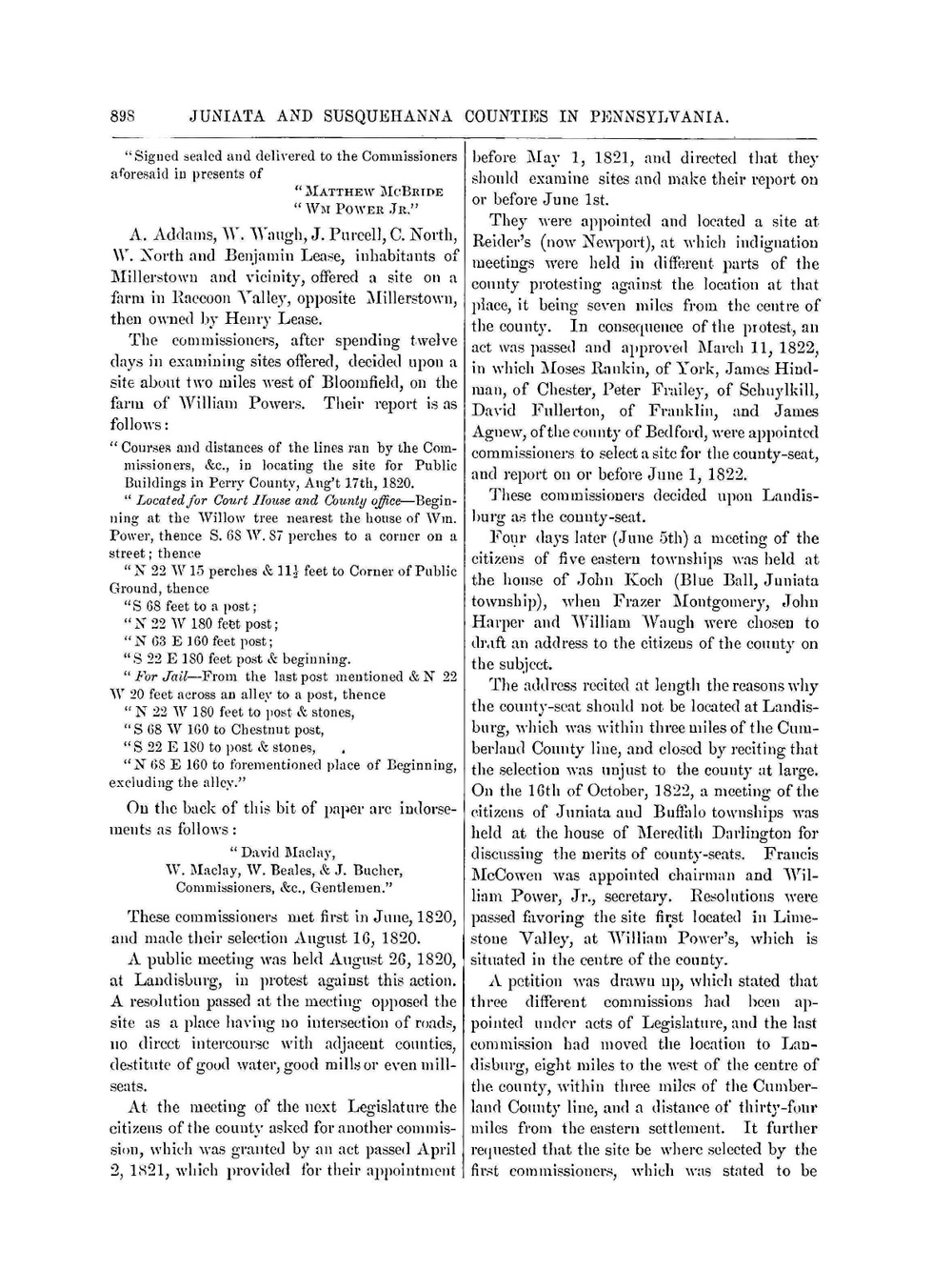 History of that part of the Susquehanna and Juniata valleys. Embraced in the counties of Mifflin, Juniata, Perry, Union and Snyder, in the commonwealth of Pennsylvania Volume 2 | E. Franklin; Austin N. Hungerford