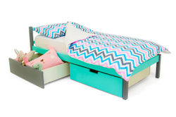 Детская кровать тахта Бельмарко Svogen графит-мятный