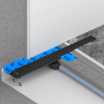 Душевой лоток Drain System 700 DS230107/03 Черный, с вставкой «Lines»