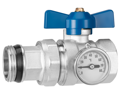 Комплект кранов с манометрами для коллекторной группы DN 25 Ecosystem