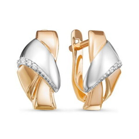 Серьги из золота с фианитами