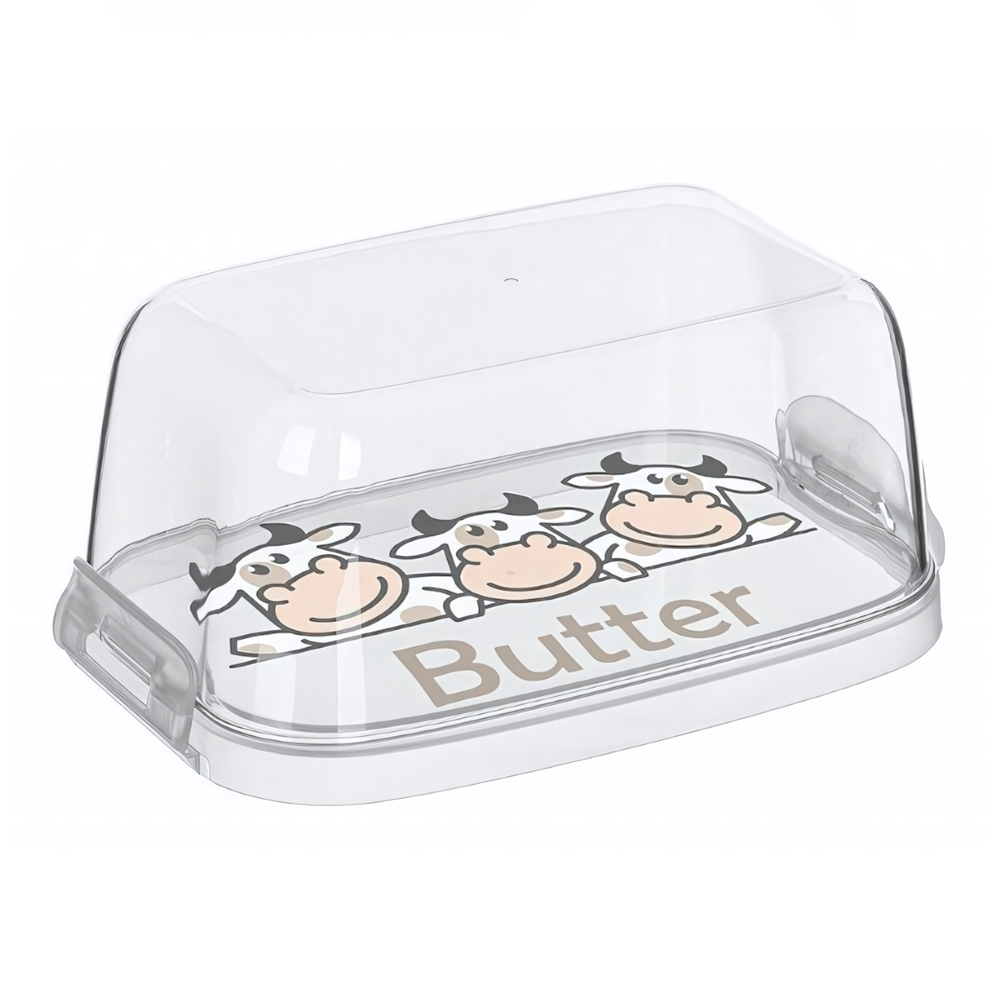 Масленка "Bergamo" с декором (бесцветный)