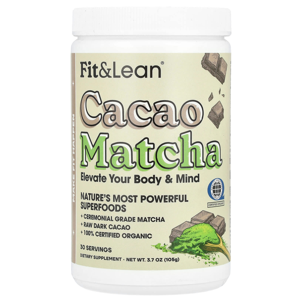 Fit & Lean, какао матча, 105 г (3,7 унции)