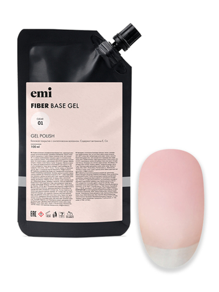 E.MiLac Fiber Base Gel Clear №1, 100 мл.