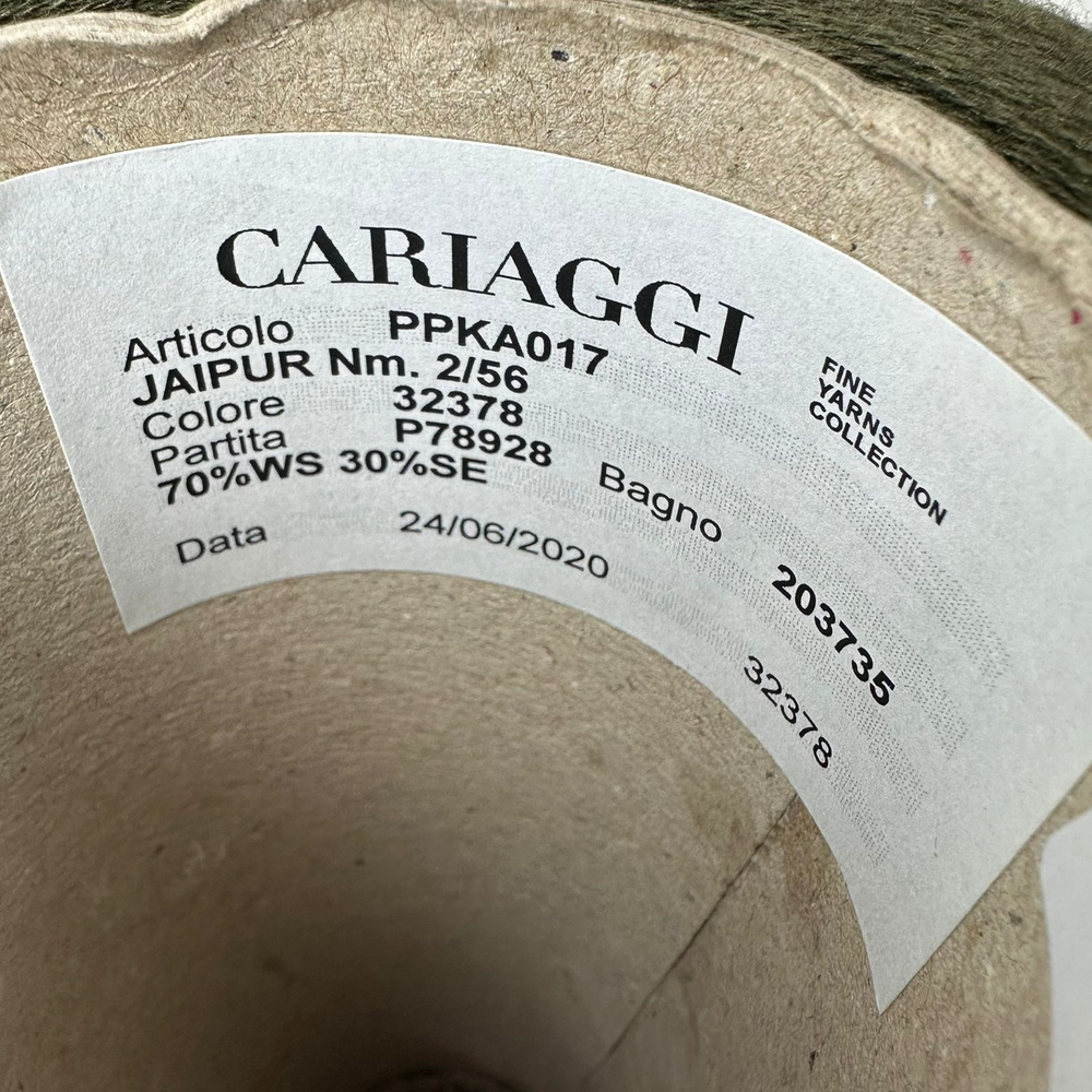 JAIPUR - Cariaggi; 70% кашемир, 30% шелк; 2800м/100гр; col. 32378 , цвет: хаки