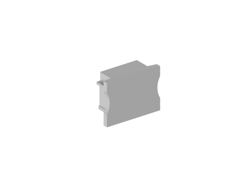 Боковая  глухая заглушка для профиля DN18505 Цвет:Серый,Серия:DN8ALE