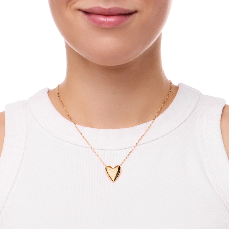 Колье Золотое с Сердцем и Маленькими Кристаллами