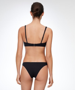 OYSHO Плавки бикини средней посадки из ткани пике, черный