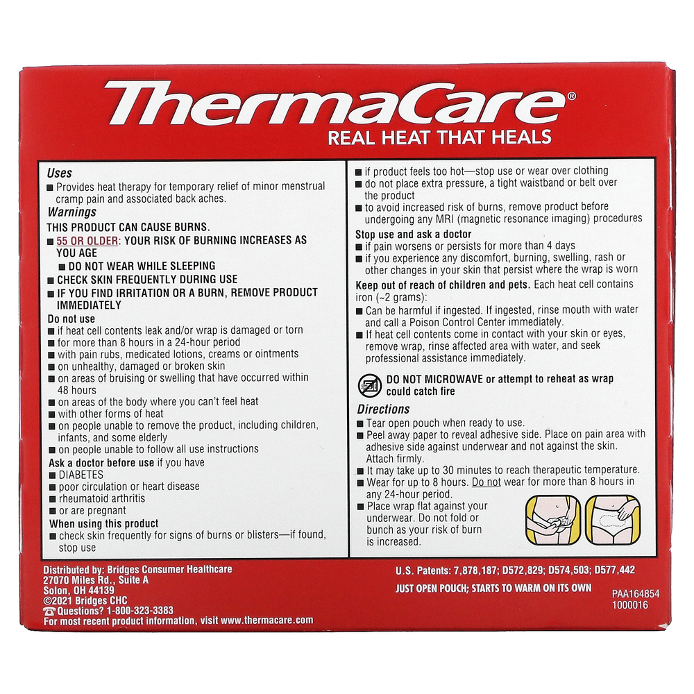 ThermaCare, Mentrual Pain Therapy, 3 менструальных обертывания