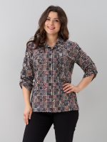 Рубашка Р-001/пьедепуль-черныйтерракот